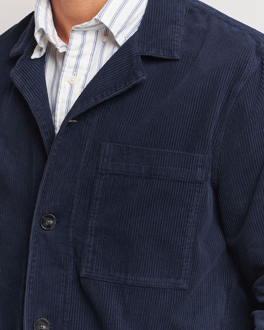 Homme | Chemises | A Day's March | Banagher Corduroy Overshirt Navy