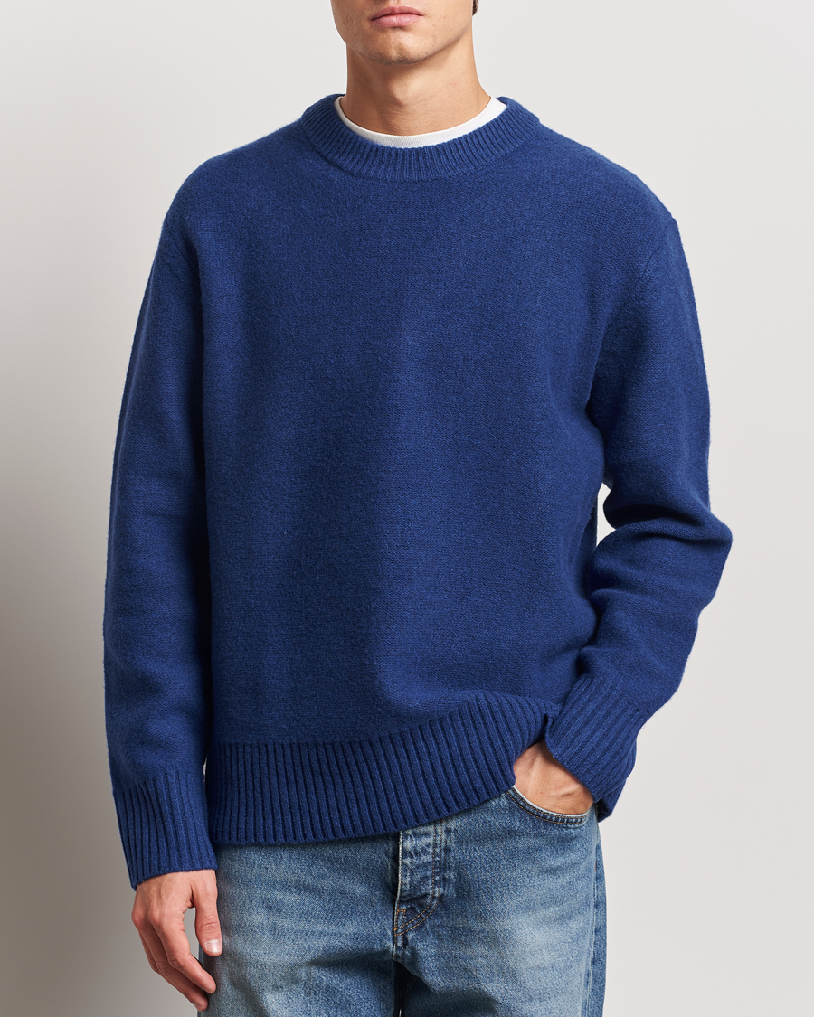 Homme | Pulls Et Tricots | A Day's March | Tietar Boiled Merino Sweater Blue