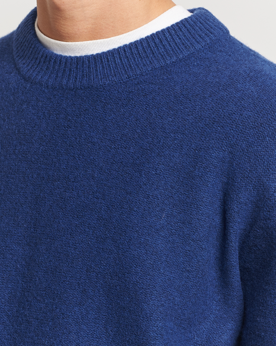 Homme | Pulls Et Tricots | A Day's March | Tietar Boiled Merino Sweater Blue