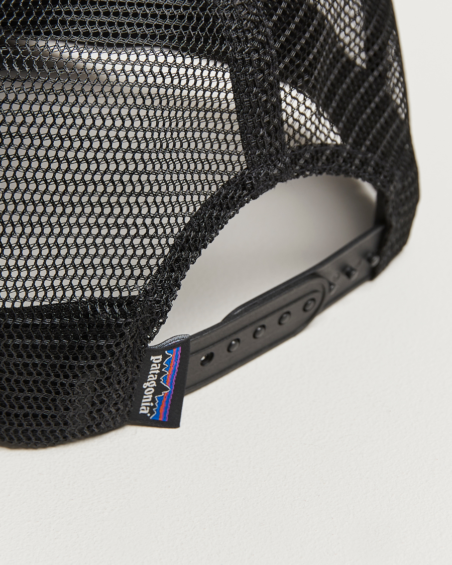 Heren | Patagonia P-6 Logo LoPro Trucker Hat Black | Patagonia | P-6 Logo LoPro Trucker Hat Black