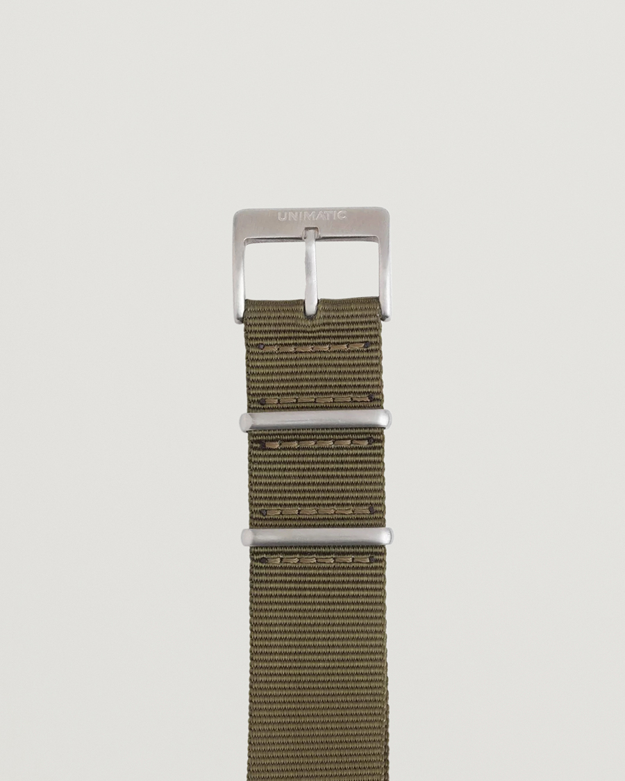 Heren | UNIMATIC Nylon Nato Steel 22mm Strap Olive | UNIMATIC | Nylon Nato Steel 22mm Strap Olive