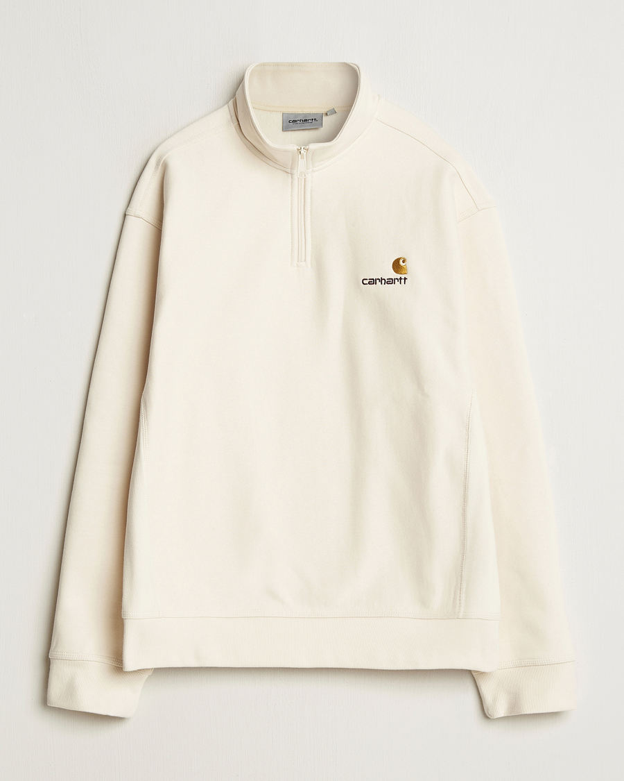 Homme | Pulls Et Tricots | Carhartt WIP | American Script Half Zip Sweatshirt Natural