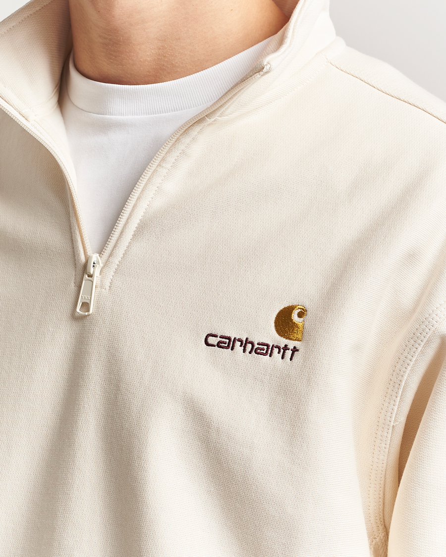Homme | Pulls Et Tricots | Carhartt WIP | American Script Half Zip Sweatshirt Natural