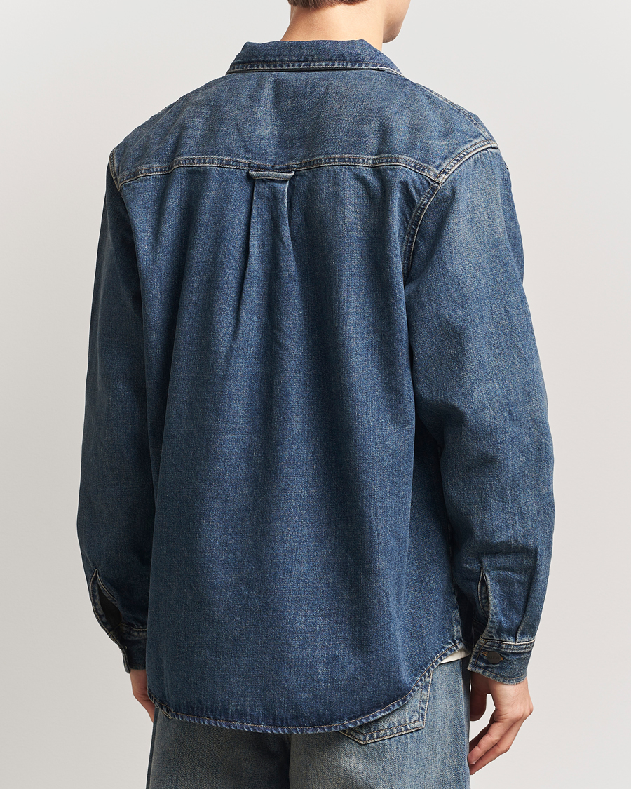 Heren | Overhemden | Carhartt WIP | Lincoln Denim Shirt Jacket Blue Worn