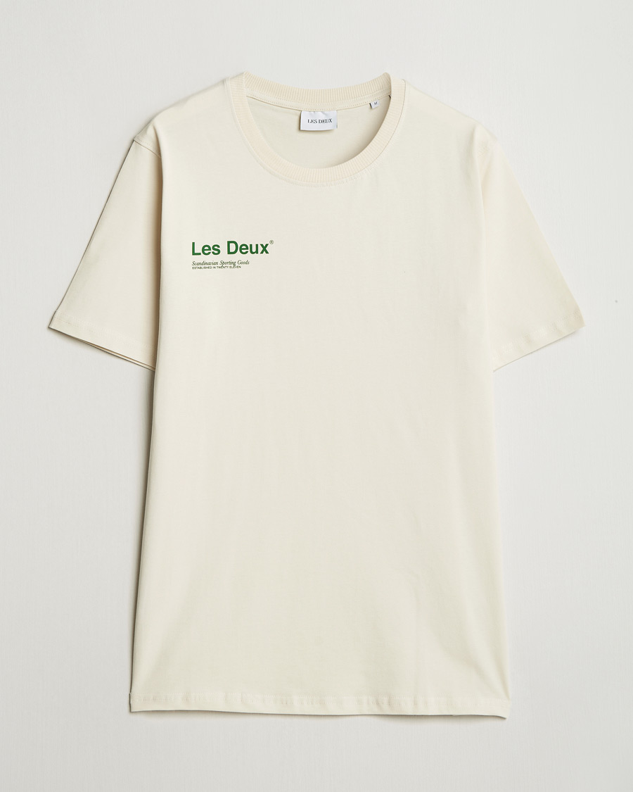 Heren | T-shirts | LES DEUX | Brody Printed T-shirt 2.0 Ivory