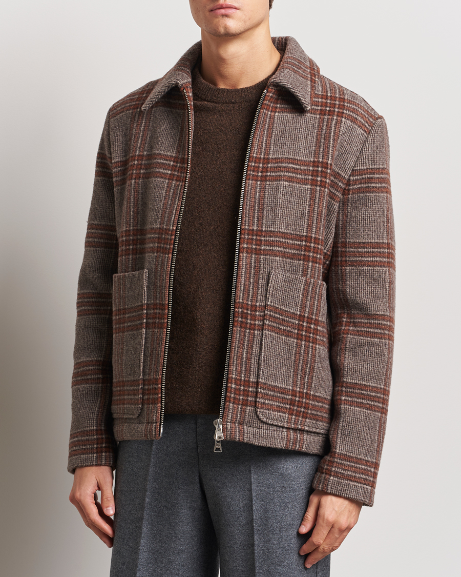 Homme | Manteaux Et Vestes | NN07 | Gael Wool Checked Jacket Grey/Red