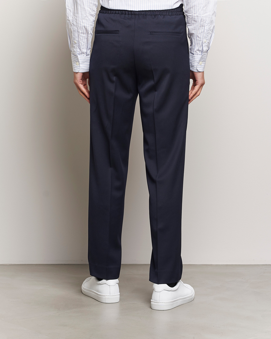 Heren | Broeken | Filippa K | Relaxed Terry Wool Trousers Navy
