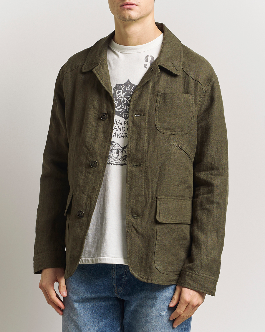 Heren | Jassen | Polo Ralph Lauren | Linen Herringbone Field Jacket Ranger Green