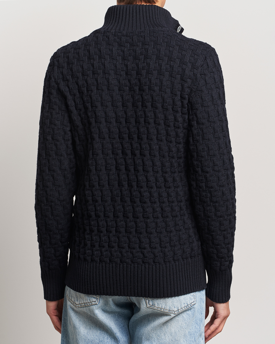 Heren | Truien | S.N.S. Herning | Stark Wool Cable Cardigan Navy