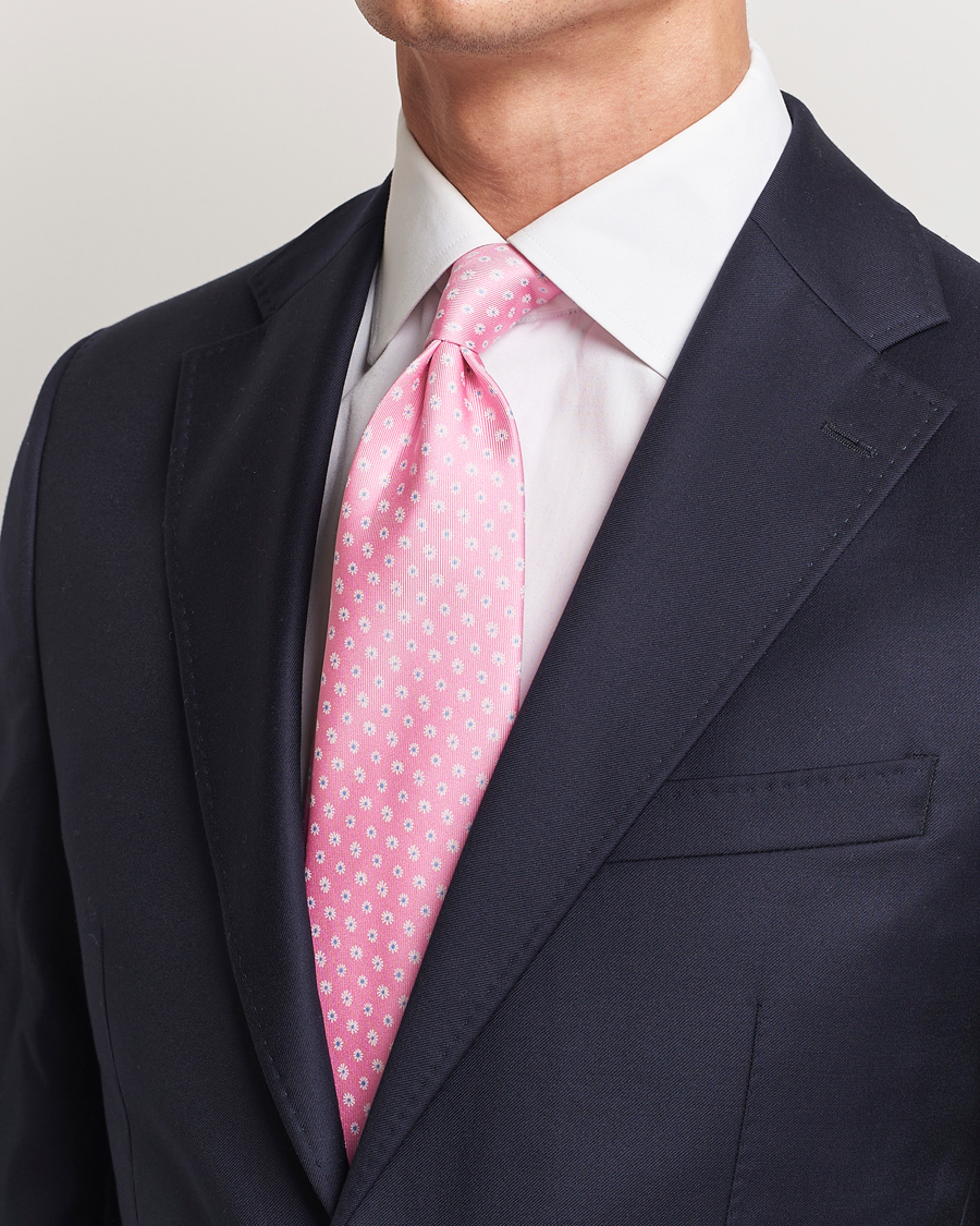 Homme | Cravates | E. Marinella | 3-Fold Printed Silk Tie Pink