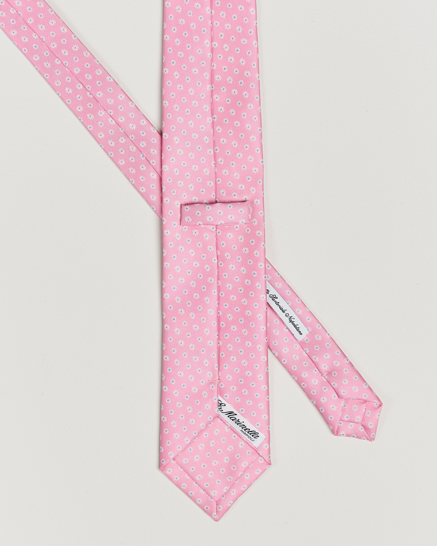 Homme | Cravates | E. Marinella | 3-Fold Printed Silk Tie Pink