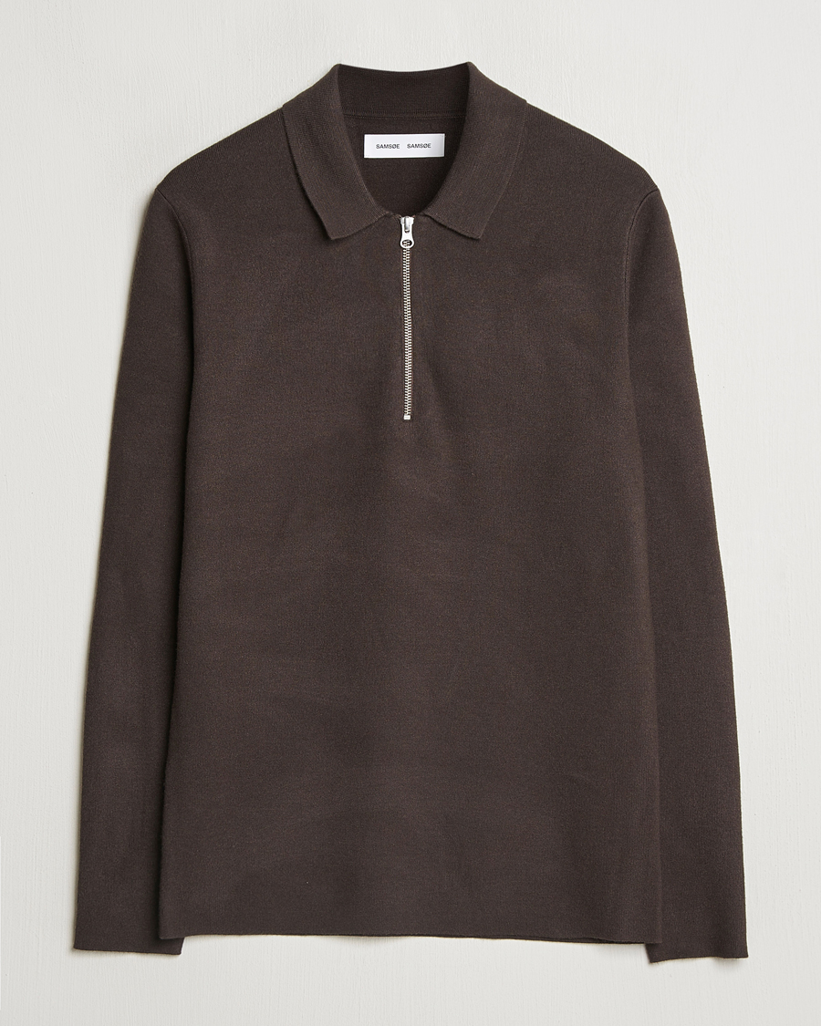Homme | Pulls Et Tricots | Samsøe Samsøe | Guna Half Zip Turkish Coffee