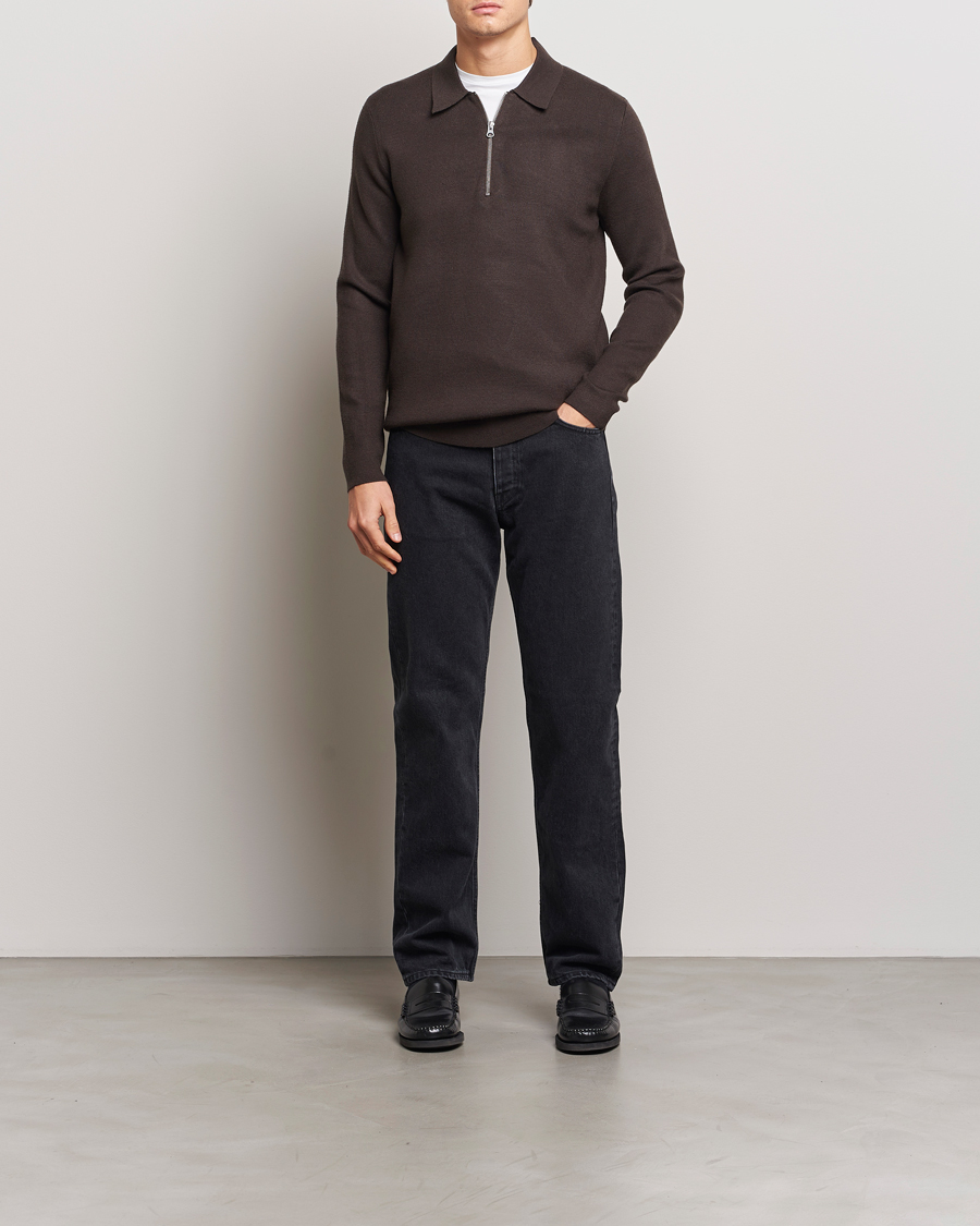 Homme | Pulls Et Tricots | Samsøe Samsøe | Guna Half Zip Turkish Coffee