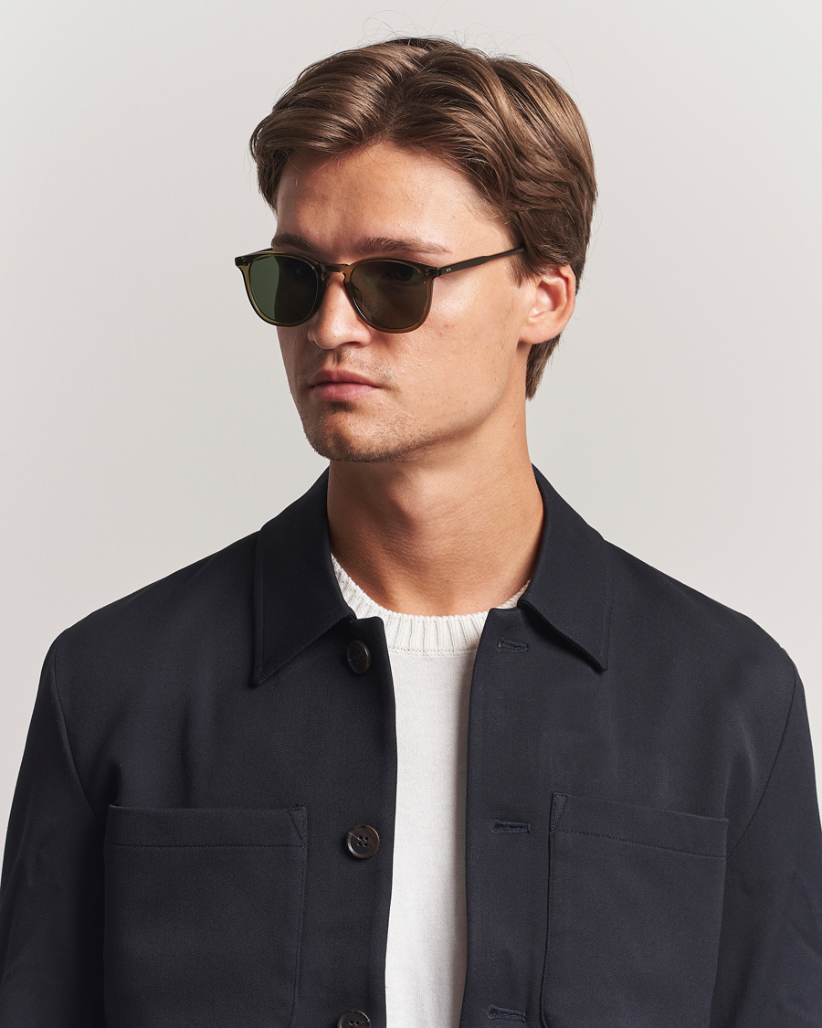 Heren | Zonnebrillen | Garrett Leight | Kinney 49 Sunglasses Olive/Green