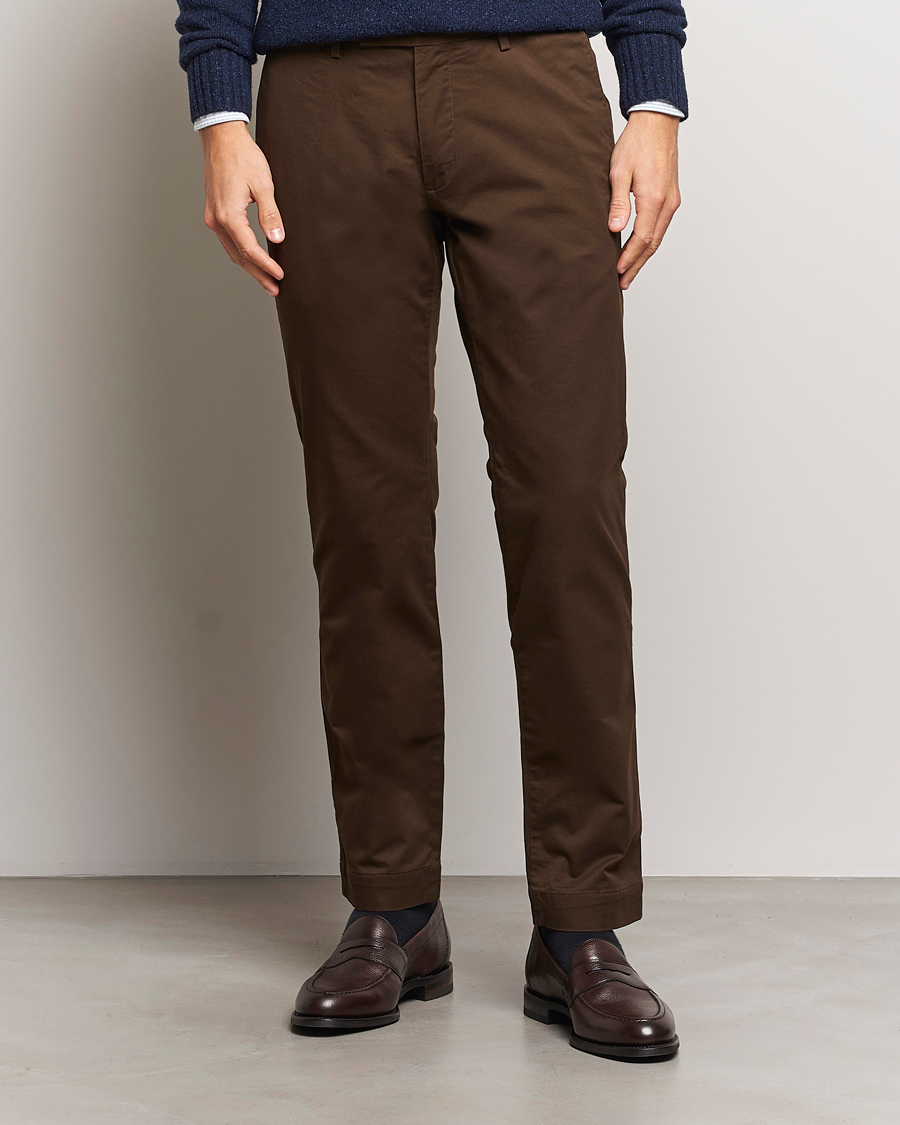 Homme | Pantalons | Polo Ralph Lauren | Slim Fit Stretch Chinos Dark Brown