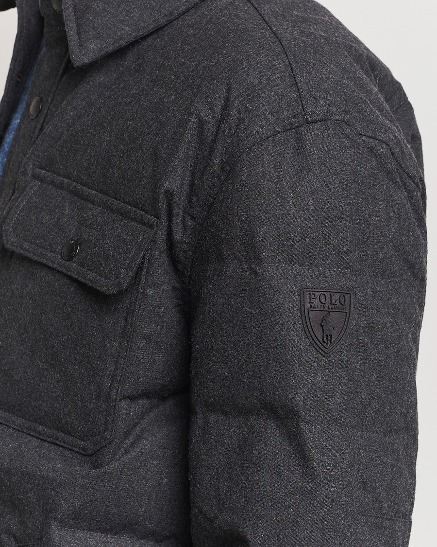 Heren | Jassen | Polo Ralph Lauren | Lewis Quilted Insulated Shirt Jacket Dark Charcoal