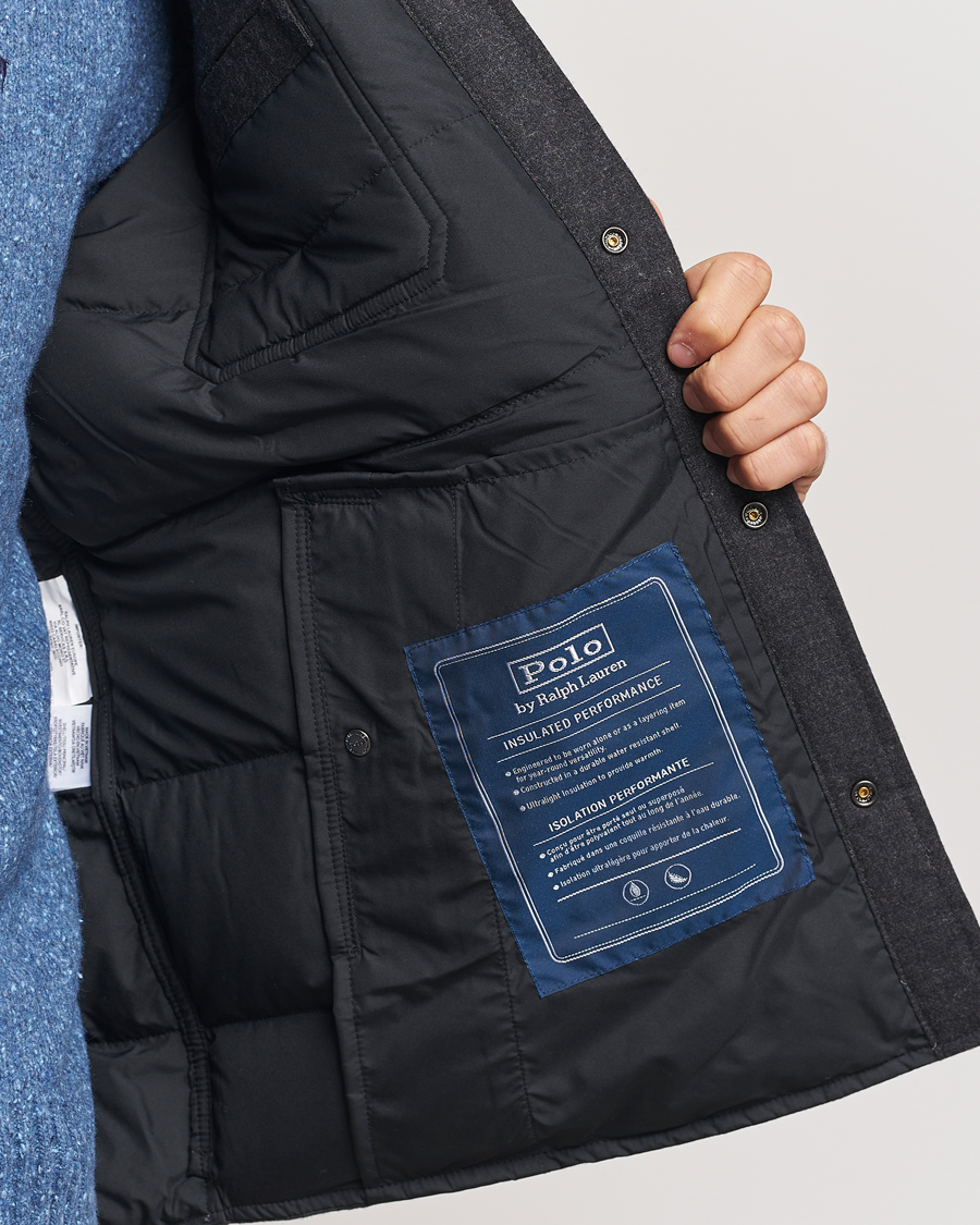 Heren | Jassen | Polo Ralph Lauren | Lewis Quilted Insulated Shirt Jacket Dark Charcoal