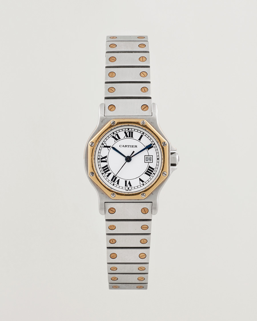Homme | Cartier Pre-Owned Santos Octagon Silver | Cartier Pre-Owned | Santos Octagon Silver