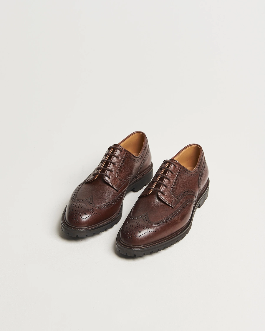 Homme | Crockett & Jones Pembroke Milled Grain Vibram Dark Brown | Crockett & Jones | Pembroke Milled Grain Vibram Dark Brown