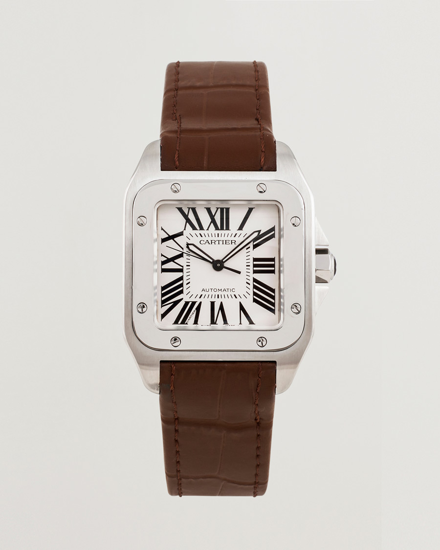 Homme | Cartier Pre-Owned Santos 100 Silver | Cartier Pre-Owned | Santos 100 Silver