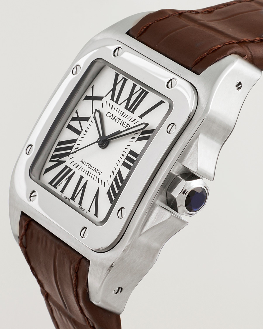 Homme | Cartier Pre-Owned Santos 100 Silver | Cartier Pre-Owned | Santos 100 Silver