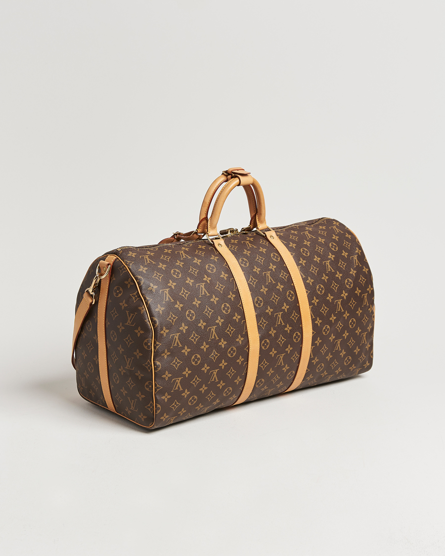 Homme | Louis Vuitton Pre-Owned Keepall Bandoulière 55 Monogram | Louis Vuitton Pre-Owned | Keepall Bandoulière 55 Monogram