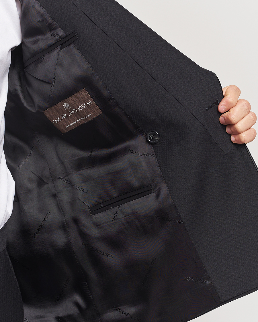 Heren | Blazers | Oscar Jacobson | Fattore Double Breasted Tuxedo Blazer Black