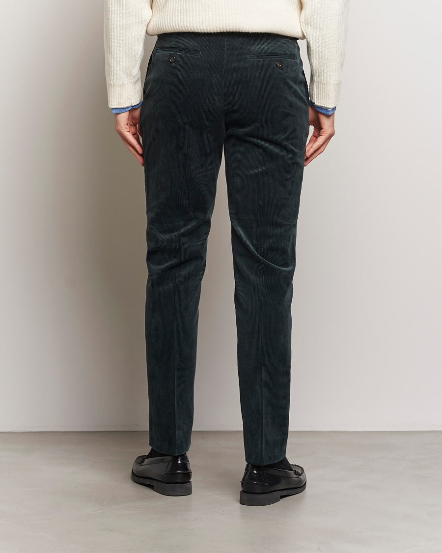 Homme | Pantalons | Gant | Slim Corduroy Suit Trousers Tartan Green