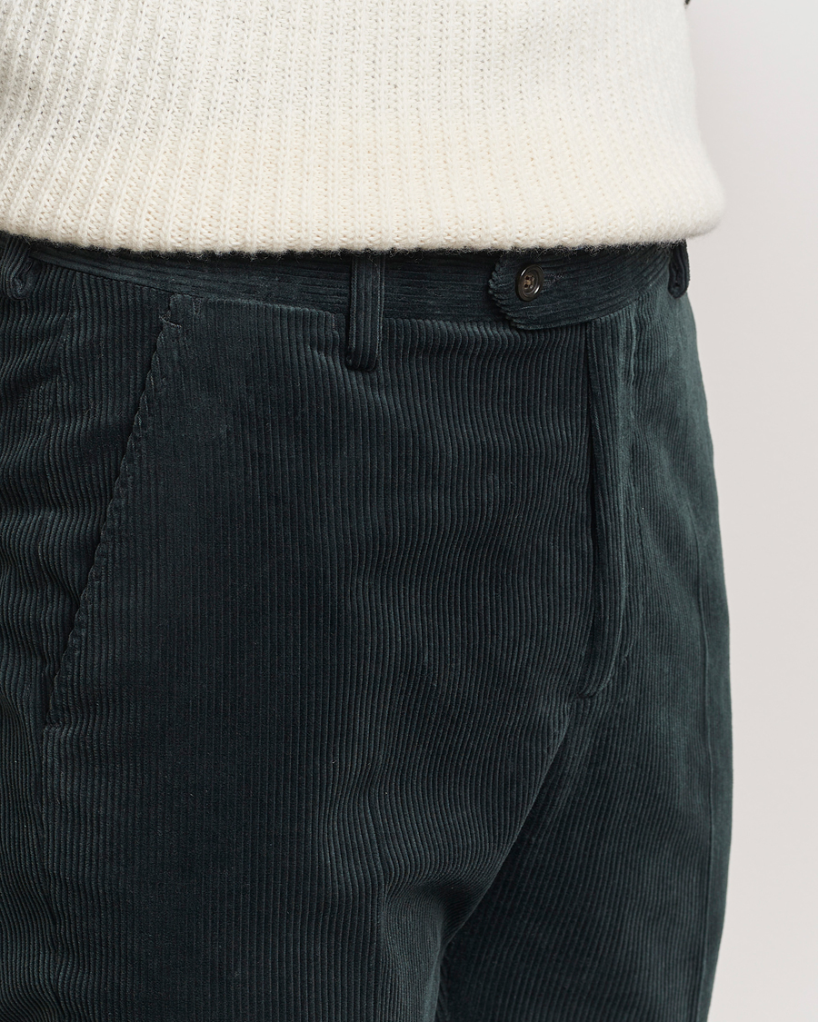 Heren | Broeken | GANT | Slim Corduroy Suit Trousers Tartan Green