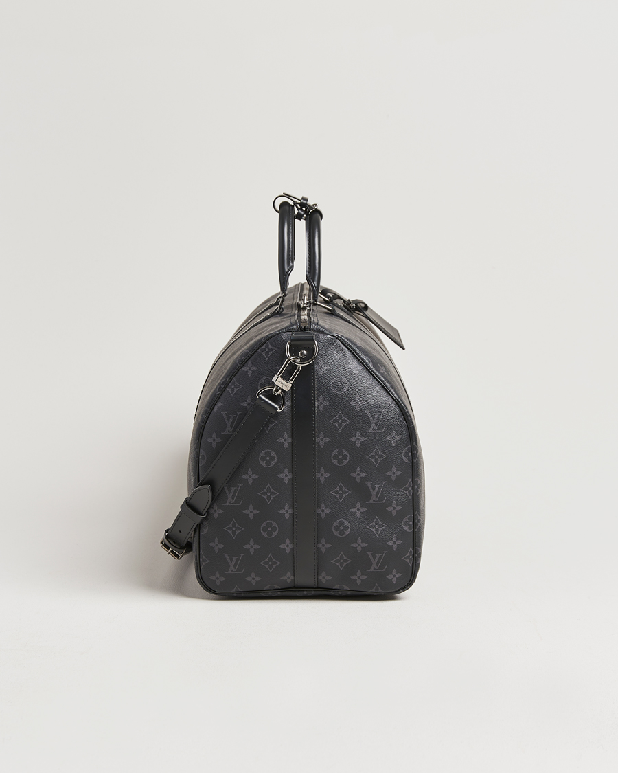Homme | Louis Vuitton Pre-Owned Keepall Bandoulière 55 Monogram Eclipse | Louis Vuitton Pre-Owned | Keepall Bandoulière 55 Monogram Eclipse