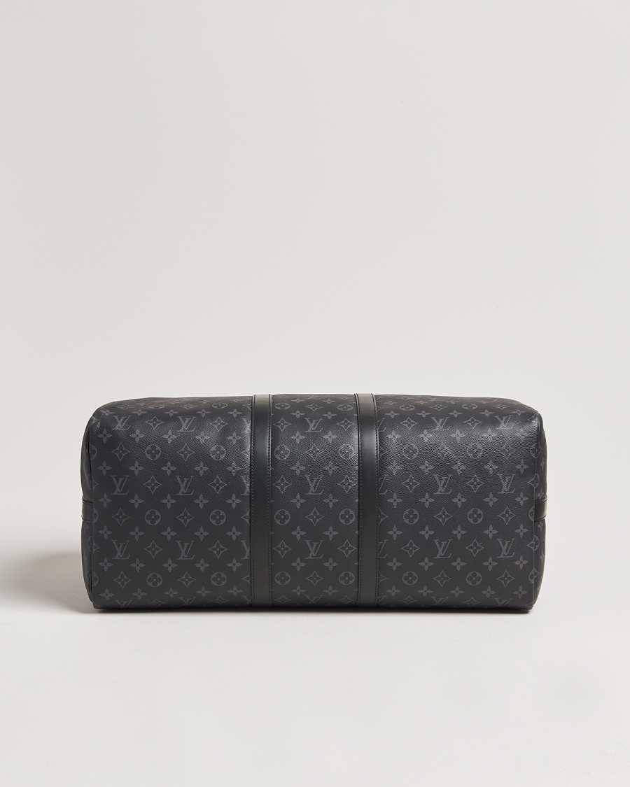 Homme | Louis Vuitton Pre-Owned Keepall Bandoulière 55 Monogram Eclipse | Louis Vuitton Pre-Owned | Keepall Bandoulière 55 Monogram Eclipse