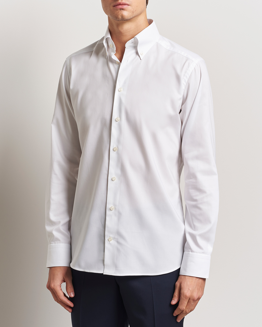 Heren | Overhemden | Eton | Slim Fit Wrinkle Free Oxford Shirt White