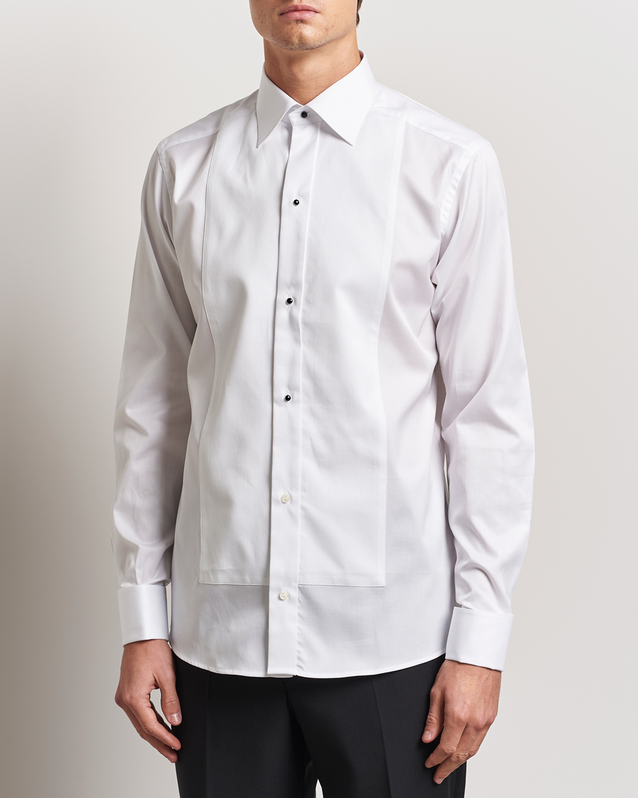 Homme | Chemises | Eton | Slim Fit Plissé Tuxedo Shirt White