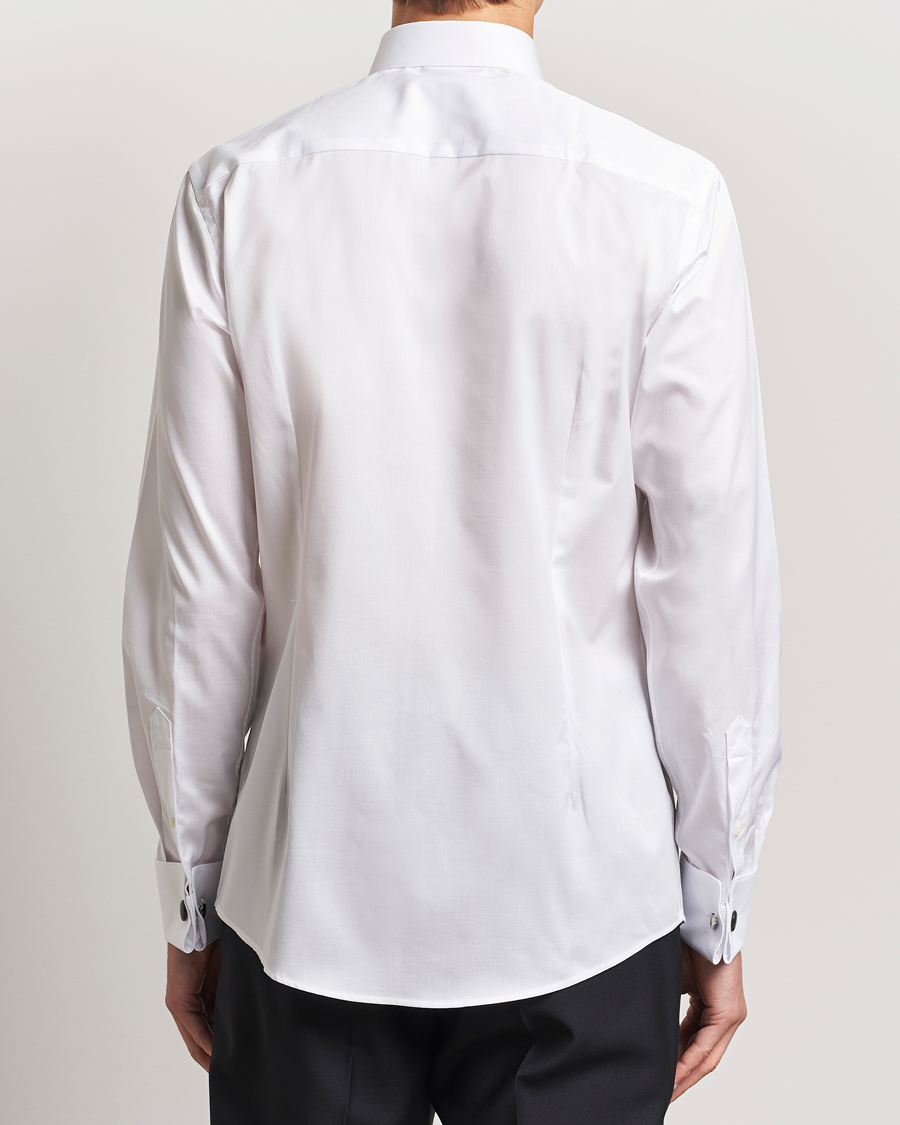 Homme | Chemises | Eton | Slim Fit Plissé Tuxedo Shirt White