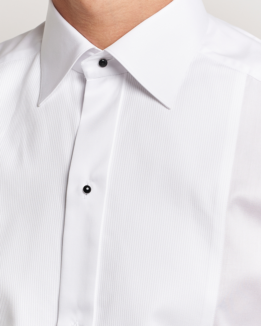 Homme | Chemises | Eton | Slim Fit Plissé Tuxedo Shirt White