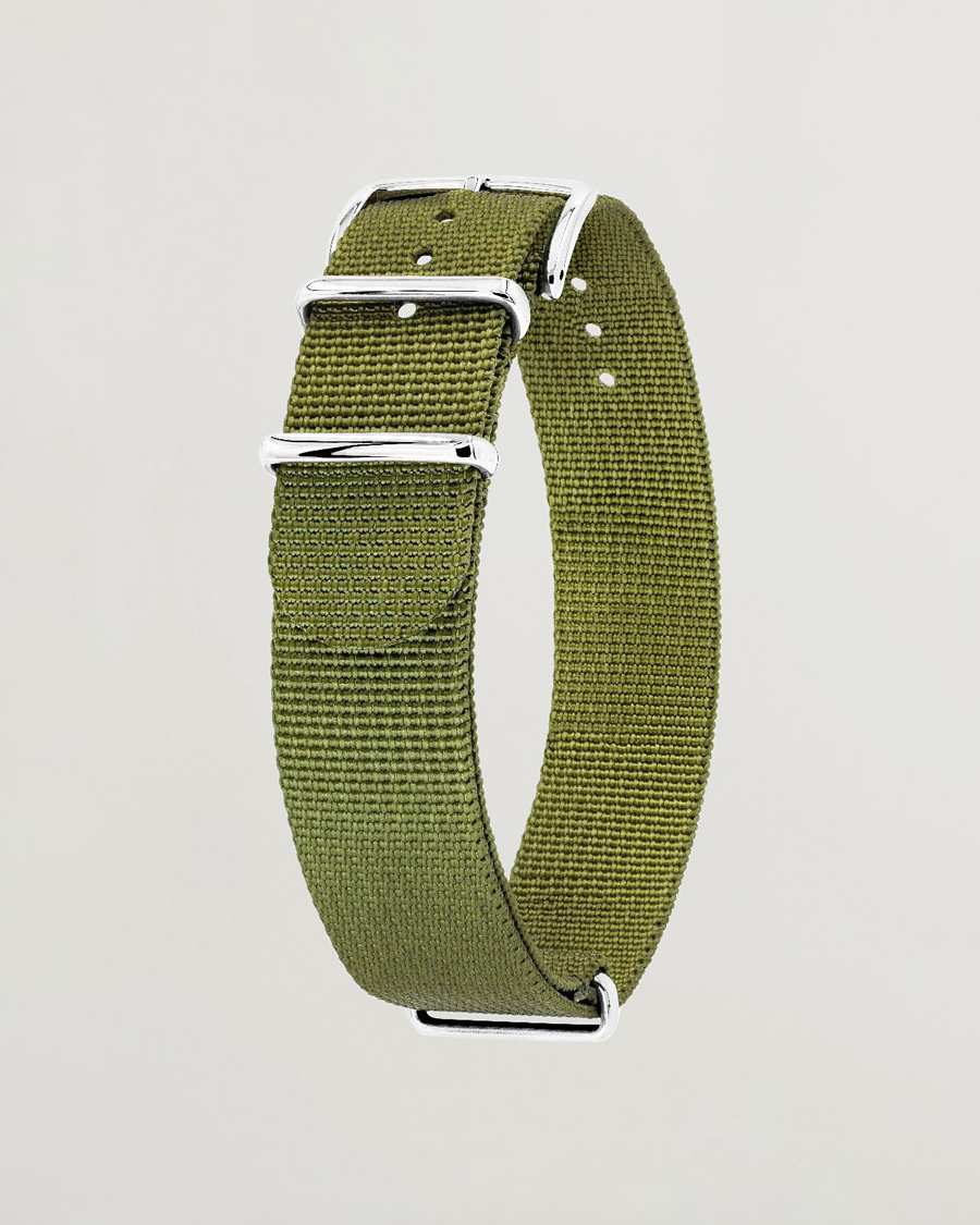 Heren | Horlogebandjes | HIRSCH | Rush Recycle Nato Watch Strap Green