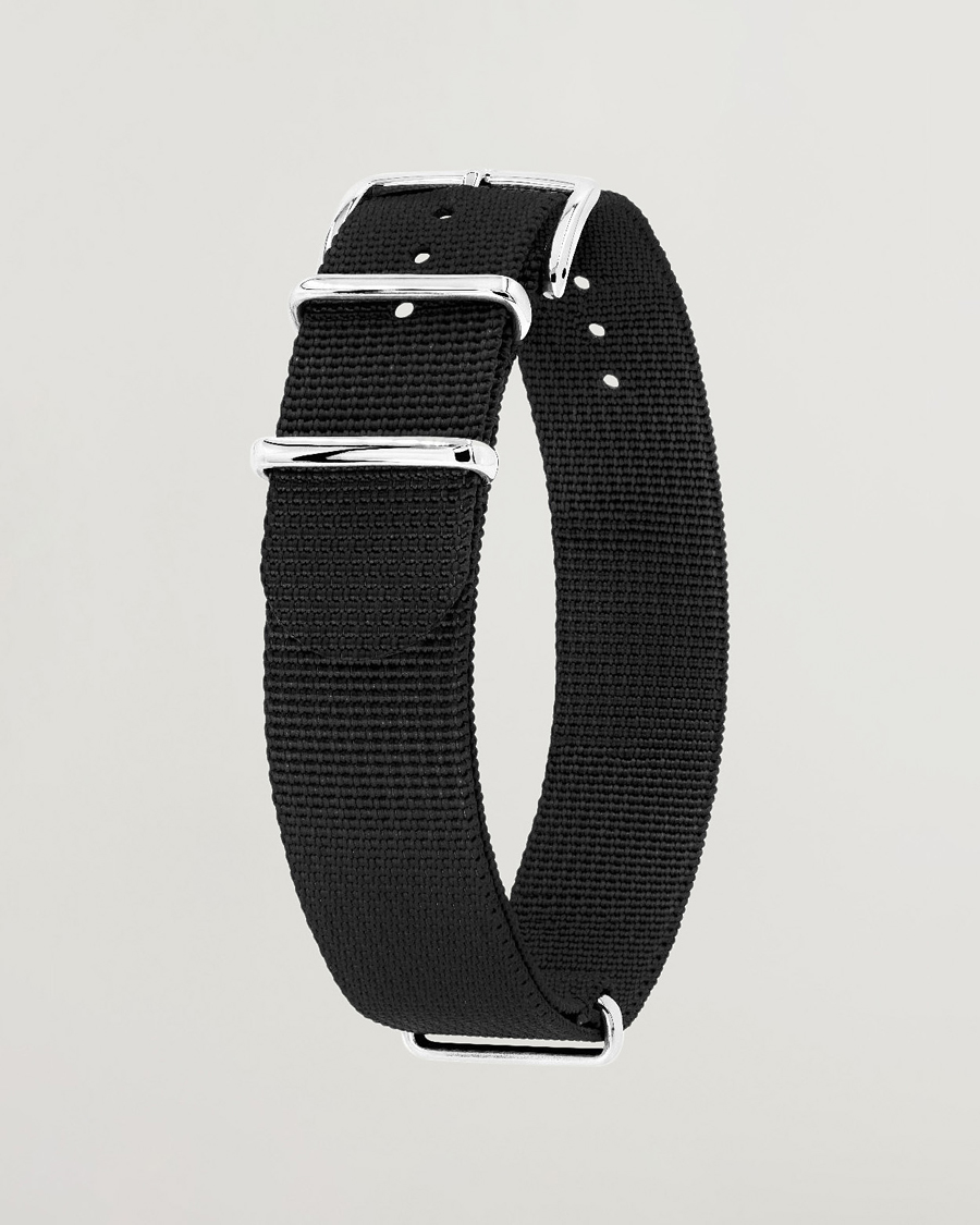 Heren | Horlogebandjes | HIRSCH | Rush Recycle Nato Watch Strap Black