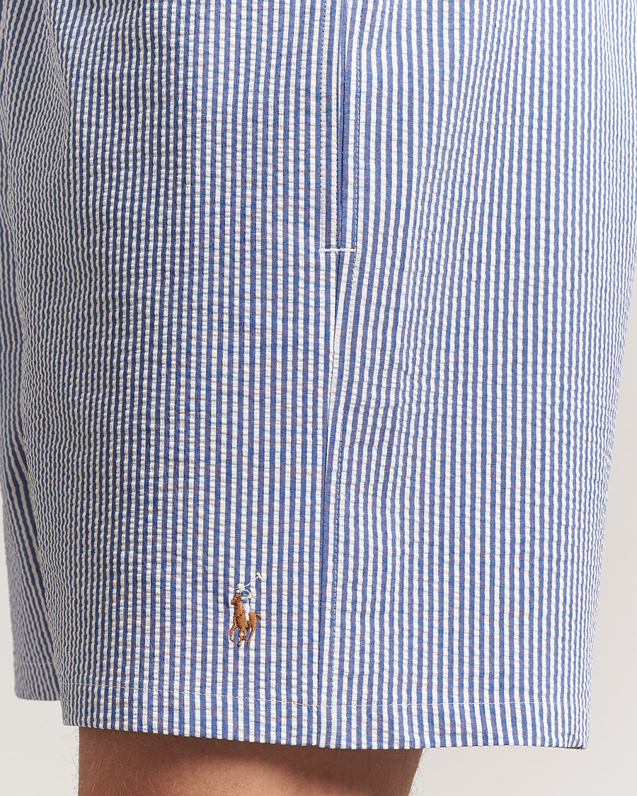 Heren | Zwembroek | Polo Ralph Lauren | Traveler Mid Trunk Seersucker Cruise Royal