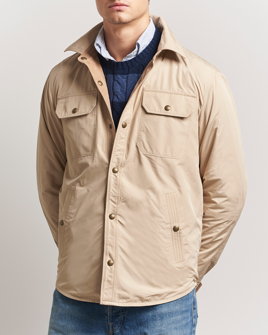 Homme | Manteaux Et Vestes | Polo Ralph Lauren | Reversible Lined Suede Shirt Jacket Khaki/Grey