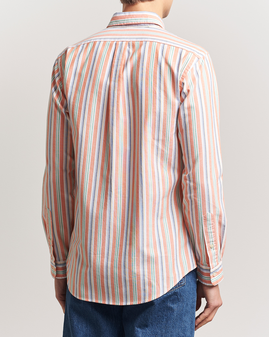 Heren | Overhemden | Polo Ralph Lauren | Custom Fit Striped Oxford Shirt Orange/White