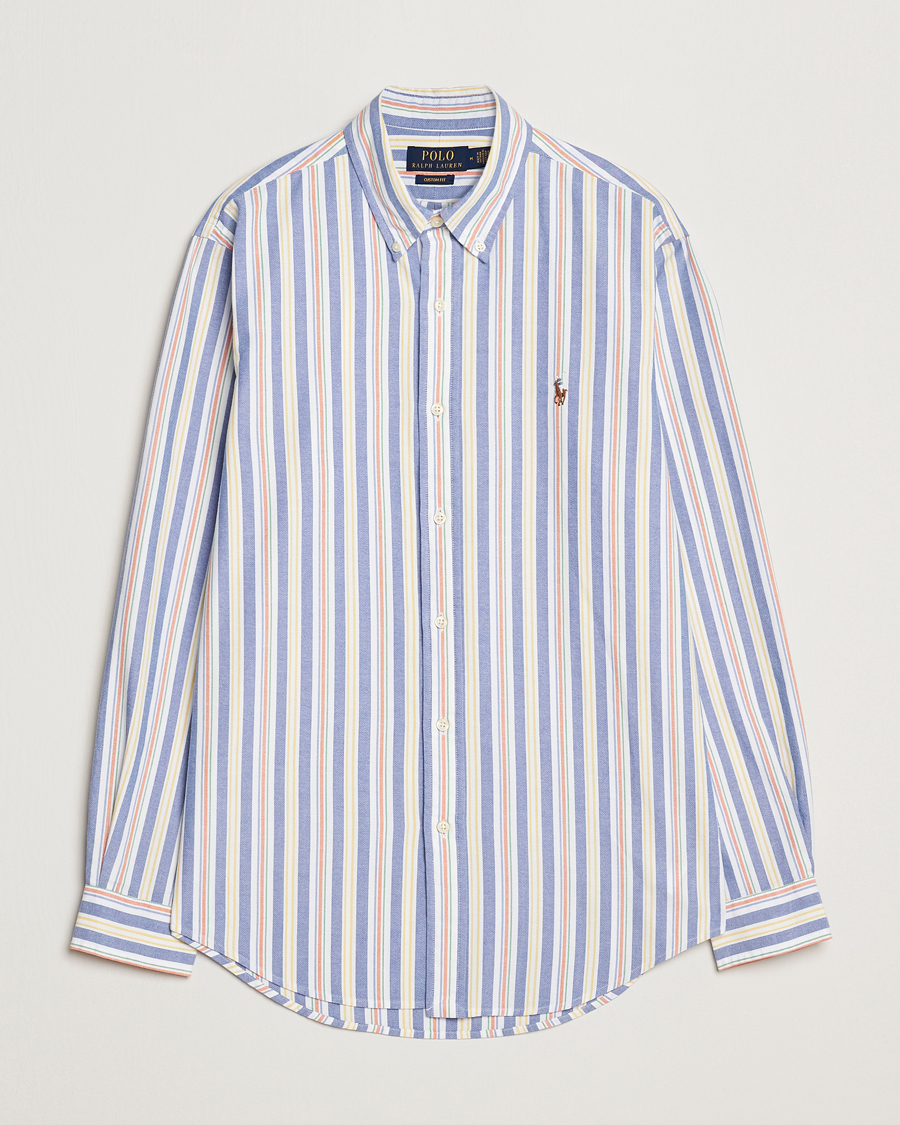 Heren | Overhemden | Polo Ralph Lauren | Custom Fit Striped Oxford Shirt Blue/White