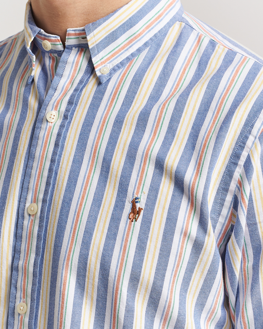 Heren | Overhemden | Polo Ralph Lauren | Custom Fit Striped Oxford Shirt Blue/White