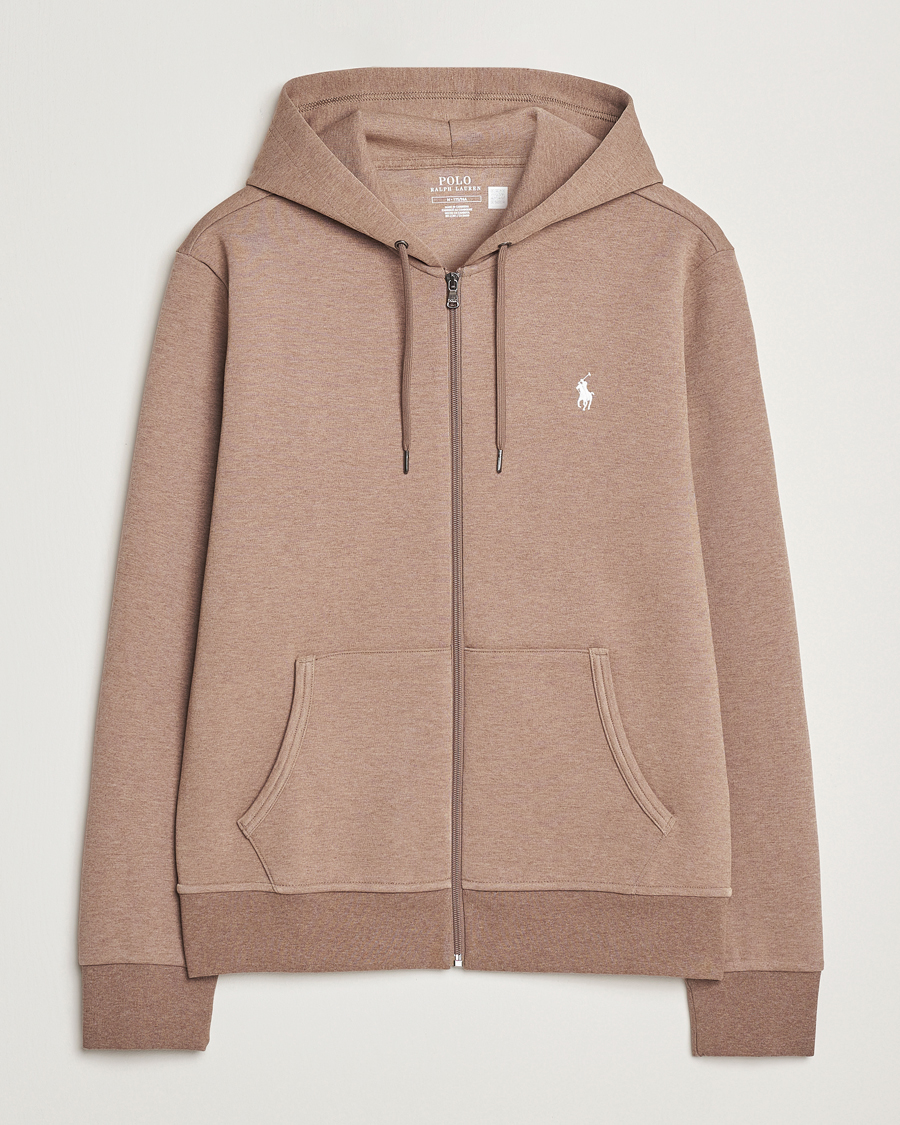 Heren | Truien | Polo Ralph Lauren | Double Knitted Full-Zip Hoodie Brown Heather
