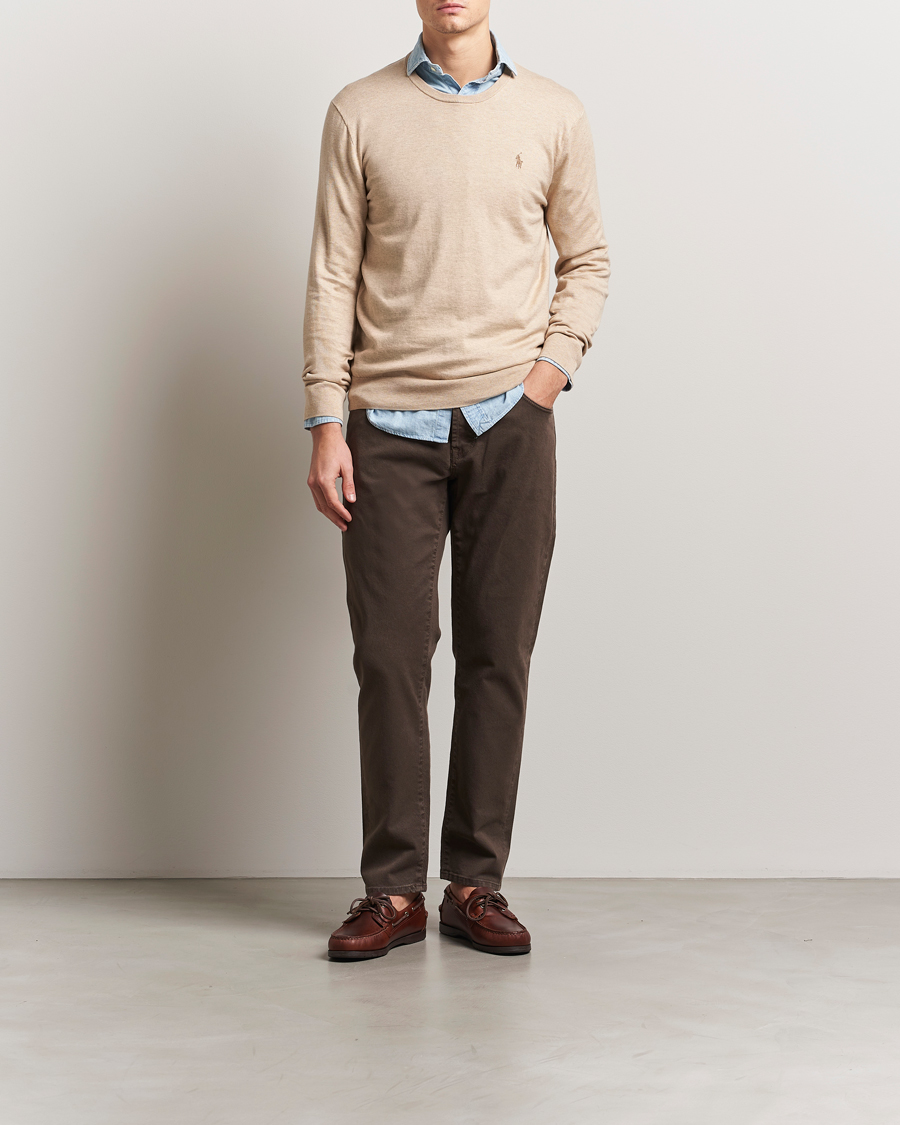 Heren | Truien | Polo Ralph Lauren | Cotton Crew Neck Sweater Dune Melange
