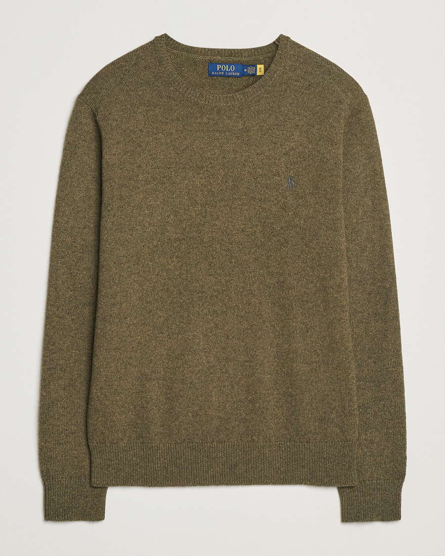 Heren | Truien | Polo Ralph Lauren | Cotton/Wool Pullover Cargo Olive Heahter