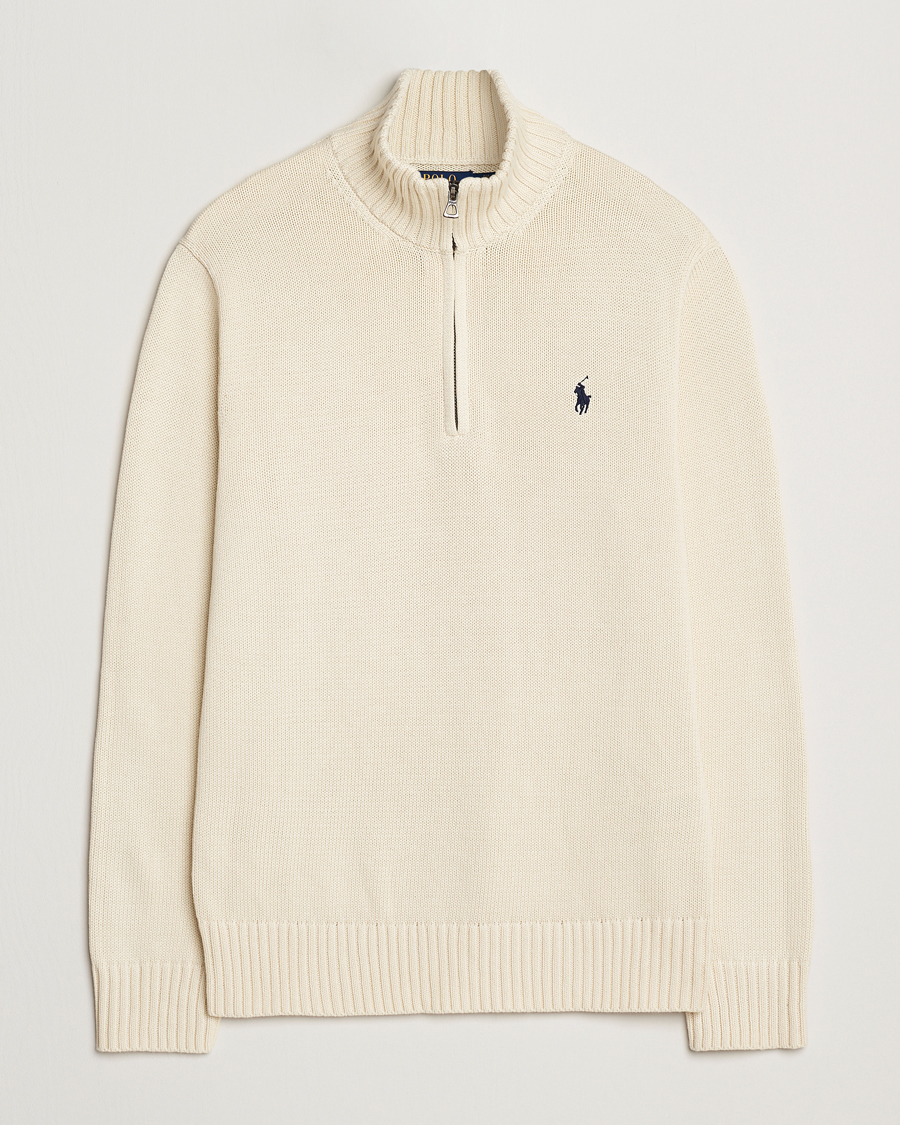 Heren | Truien | Polo Ralph Lauren | Cotton Pullover Half Zip Andover Cream