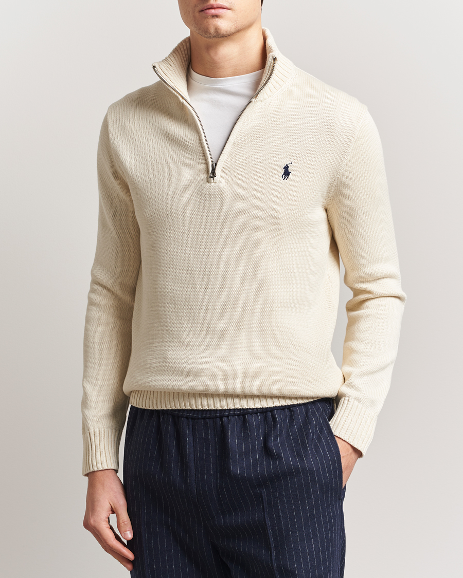 Heren | Truien | Polo Ralph Lauren | Cotton Pullover Half Zip Andover Cream
