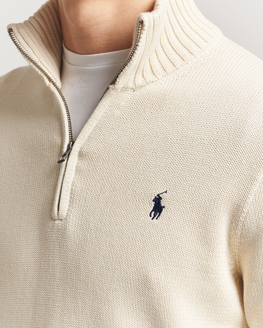 Heren | Truien | Polo Ralph Lauren | Cotton Pullover Half Zip Andover Cream