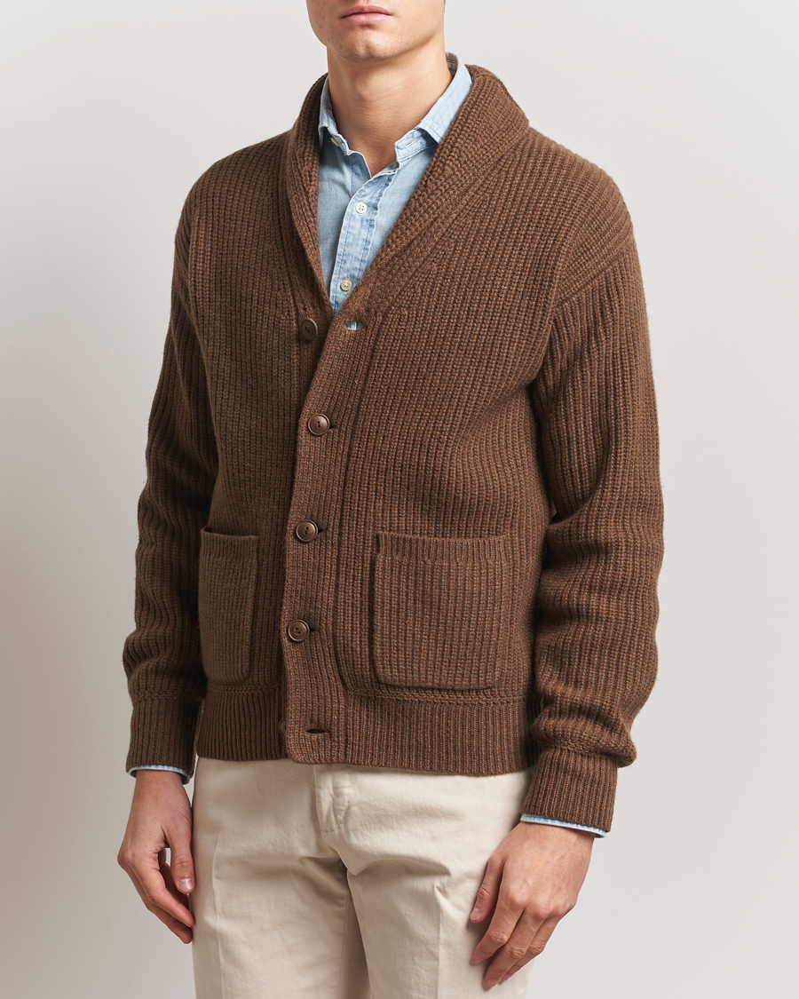 Homme | Pulls Et Tricots | Polo Ralph Lauren | Wool/Cashmere Cardigan Dark Roast Melange