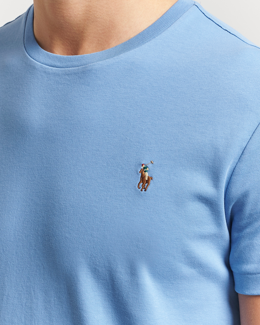 Heren | T-shirts | Polo Ralph Lauren | Luxury Pima Cotton Crew Neck T-Shirt Sky Blue